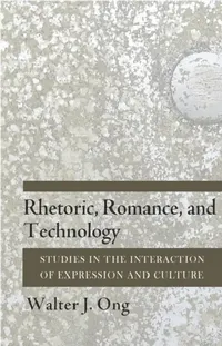 Buy Rhetoric, Romance, and Technology (English, Walter J. Ong) — BookShops.in