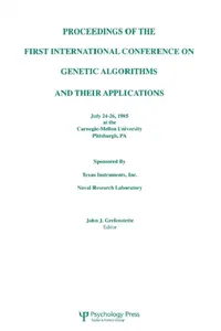 Buy Proceedings of the First International Conference on Genetic Algorithms and Their Applications (English, John J. Grefenstette) — BookShops.in