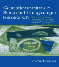 Buy Questionnaires in Second Language Research (English, Zoltan Dornyei | Dornyei | Zoltn Dornyei) — BookShops.in