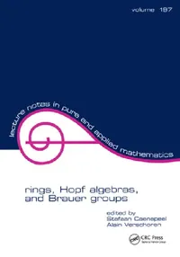 Buy Rings, Hopf Algebras, and Brauer Groups (English, Stefaan Caenepeel) — BookShops.in