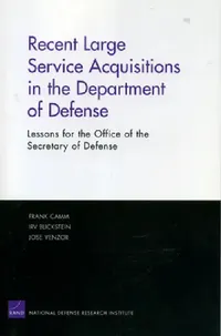 Buy Recent Large Service Acquisitions in the Department of Defense (English, Frank Camm) — BookShops.in
