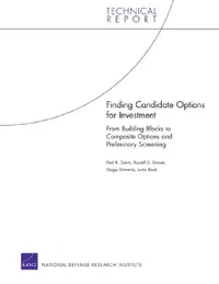 Buy Finding Candidate Options for Investment (English, Paul K. Davis | Russell D. Shaver | Gaga Gvineria) — BookShops.in