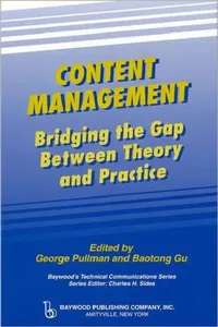 Buy Content Management (English, George Pullman | Gu Baotung) — BookShops.in