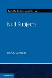 Buy Null Subjects (English, Jose Camacho | Josae Camacho) — BookShops.in