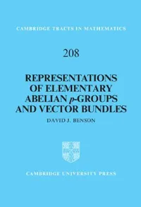 Buy Representations of Elementary Abelian p-Groups and Vector Bundles (English, David J. Benson) — BookShops.in