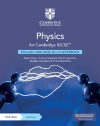 Buy Physics for Cambridge Igcse(tm) English Language Skills Workbook with Digital Access (2 Years) [With (English, David Sang | Timothy Chadwick | Darrell Hamilton) — BookShops.in