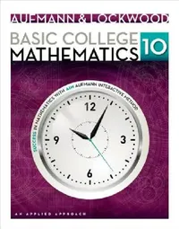 Buy Basic College Mathematics (English, Richard Aufmann | Joanne Lockwood) — BookShops.in