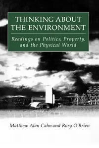 Buy Thinking About the Environment (English, Matthew Alan Cahn | Rory O'Brien) — BookShops.in