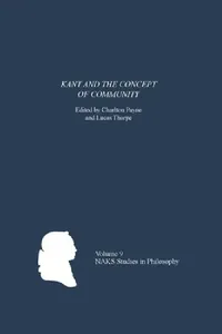 Buy Kant and the Concept of Community (English, Charlton Payne | Lucas Thorpe | Allen Wood) — BookShops.in