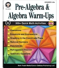 Buy Pre-Algebra and Algebra Warm-Ups, Grades 5 - 12 (English, Cindy Barden | Wendi Silvano) — BookShops.in