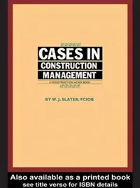 Buy Cases in Construction Management (English, W. J. Slater) — BookShops.in