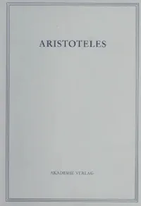 Buy Aristoteles, Band 18/VI, Opuscula VI (English, Sabine Vogt) — BookShops.in