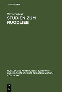 Buy Studien Zum Ruodlieb (English, Werner Braun) — BookShops.in