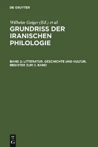 Buy Litteratur, Geschichte Und Kultur, Register Zum II. Band (English, Wilhelm Geiger | Ernst Kuhn | Christian Bartholomae) — BookShops.in