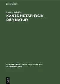 Buy Kants Metaphysik der Natur (English, Lothar Schäfer) — BookShops.in