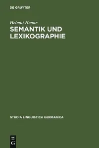 Buy Semantik und Lexikographie (English, Helmut Henne) — BookShops.in