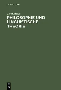 Buy Philosophie und linguistische Theorie (English, Josef Simon) — BookShops.in