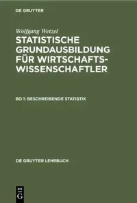 Buy Beschreibende Statistik (English, Wolfgang Wetzel) — BookShops.in