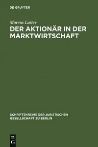 Buy Der Aktionär in der Marktwirtschaft (English, Marcus Lutter) — BookShops.in