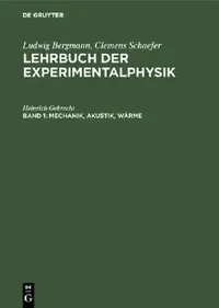 Buy Mechanik, Akustik, Wärme (English, Heinrich Gobrecht) — BookShops.in