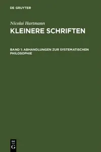 Buy Abhandlungen Zur Systematischen Philosophie (English, Nicolai Hartmann) — BookShops.in