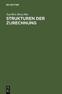 Buy Strukturen der Zurechnung (English, Joachim Hruschka) — BookShops.in