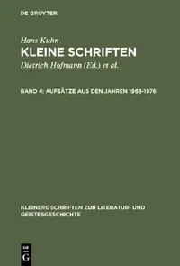 Buy Kleine Schriften, Band 4, Aufsätze aus den Jahren 1968-1976 (English, Dietrich Hofmann | Wolfgang Lange | Klaus Von See) — BookShops.in