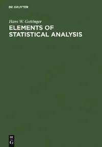 Buy Elements of Statistical Analysis (English, Hans W. Gottinger) — BookShops.in