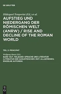Buy Sprache Und Literatur (Literatur Der Augusteischen Zeit (English, Wolfgang Haase) — BookShops.in