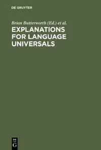 Buy Explanations for Language Universals (English, Brian Butterworth | Bernard Comrie | Östen Dahl) — BookShops.in