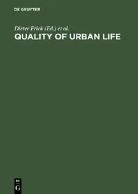 Buy Quality of Urban Life (English, Dieter Frick | Hans W. Hoefert | Heiner Legewie) — BookShops.in