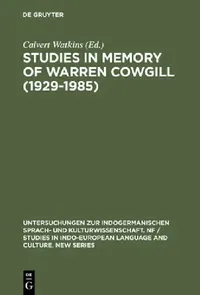 Buy Studies in Memory of Warren Cowgill (1929-1985) (English, Calvert Watkins) — BookShops.in