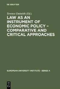 Buy Law as an Instrument of Economic Policy - Comparative and Critical Approaches (English, Terence Daintith) — BookShops.in
