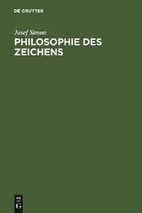 Buy Philosophie des Zeichens (English, Josef Simon) — BookShops.in