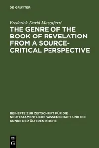 Buy The Genre of the Book of Revelation from a Source-Critical Perspective (English, Frederick David Mazzaferri) — BookShops.in