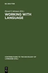Buy Working with Language (English, Hywel Coleman) — BookShops.in