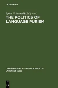 Buy The Politics of Language Purism (English, Björn H. Jernudd | Michael J. Shapiro) — BookShops.in