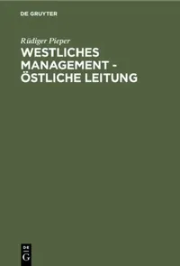 Buy Westliches Management - östliche Leitung (English, Rüdiger Pieper) — BookShops.in