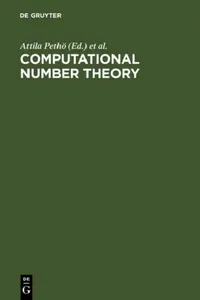 Buy Computational Number Theory (English, Attila Pethoe | Michael Pohst | Hugh C. Williams) — BookShops.in