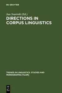 Buy Directions in Corpus Linguistics (English, Jan Svartvik) — BookShops.in