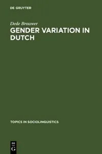 Buy Gender Variation in Dutch (English, Dede Brouwer) — BookShops.in