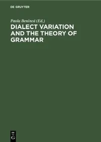 Buy Dialect Variation and the Theory of Grammar (English, Paola Benincá) — BookShops.in