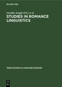 Buy Studies in Romance Linguistics (English, Osvaldo Jaeggli) — BookShops.in