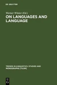 Buy On Languages and Language (English, Werner Winter) — BookShops.in