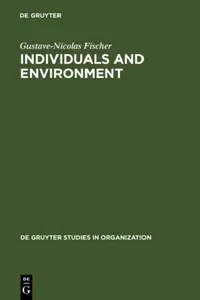 Buy Individuals and Environment (English, Gustave-Nicolas Fischer | Ruth Atkin-Etienne) — BookShops.in