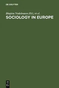 Buy Sociology in Europe (English, Birgitta Nedelmann | Piotr Sztompka) — BookShops.in