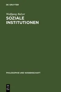 Buy Soziale Institutionen (English, Wolfgang Balzer) — BookShops.in