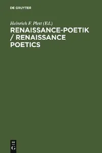 Buy Renaissance-Poetik / Renaissance Poetics (English, Heinrich F. Plett) — BookShops.in