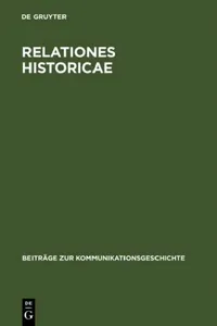 Buy Relationes Historicae (English, Klaus Bender) — BookShops.in