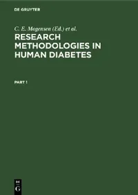 Buy Research Methodologies in Human Diabetes. Part 1 (English, C. E. Mogensen | E. Standl) — BookShops.in